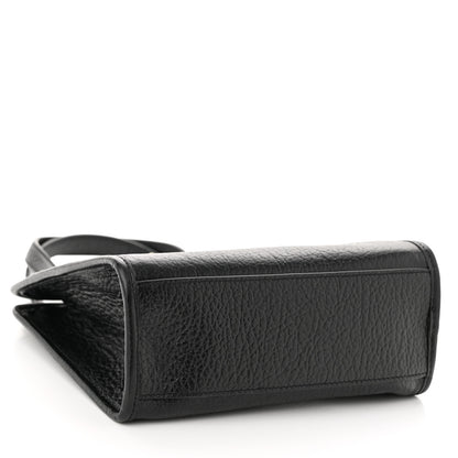 Salvatore Ferragamo Grained Calfskin Gancini Mini Top Handle Crossbody Bag Black 4 of 10