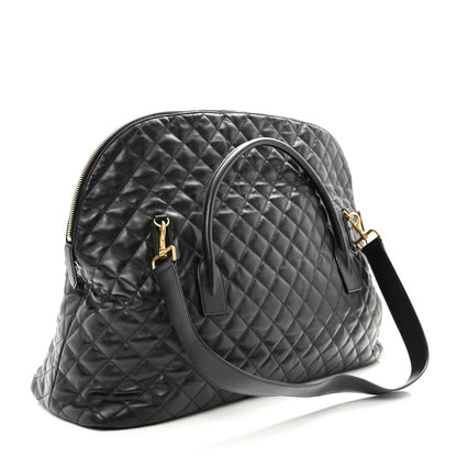 Saint Laurent Calfskin Quilted ES Giant Travel Bag Black 2 of 9