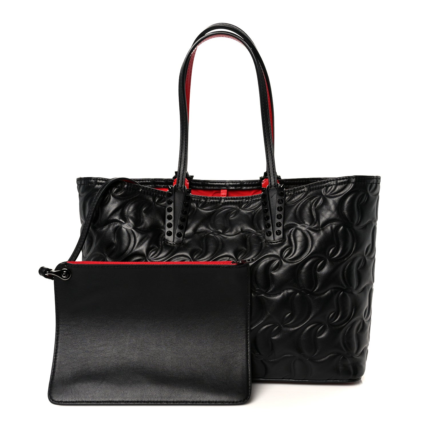 Christian Louboutin Nappa Embossed Small East West Cabata Tote Black 3 of 12