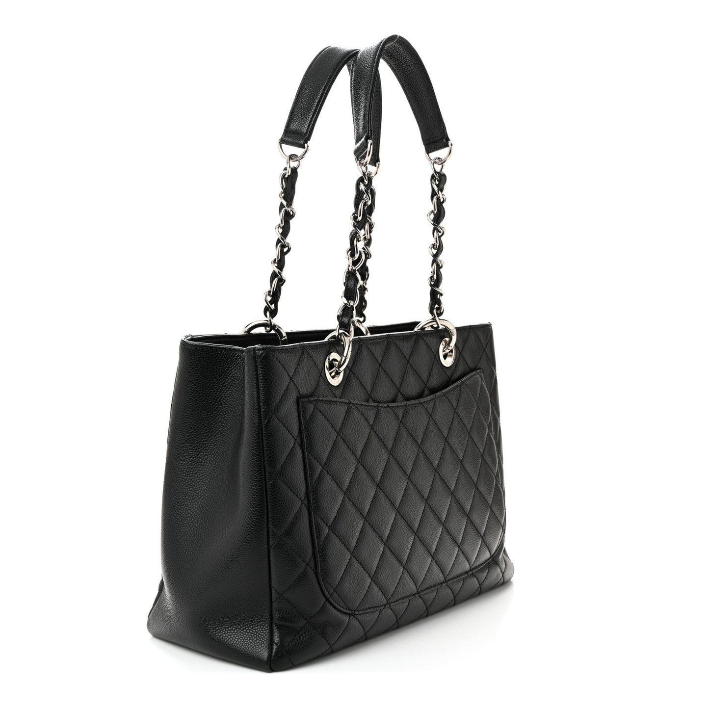 Caviar Quilted Grand Shopping Tote GST Black