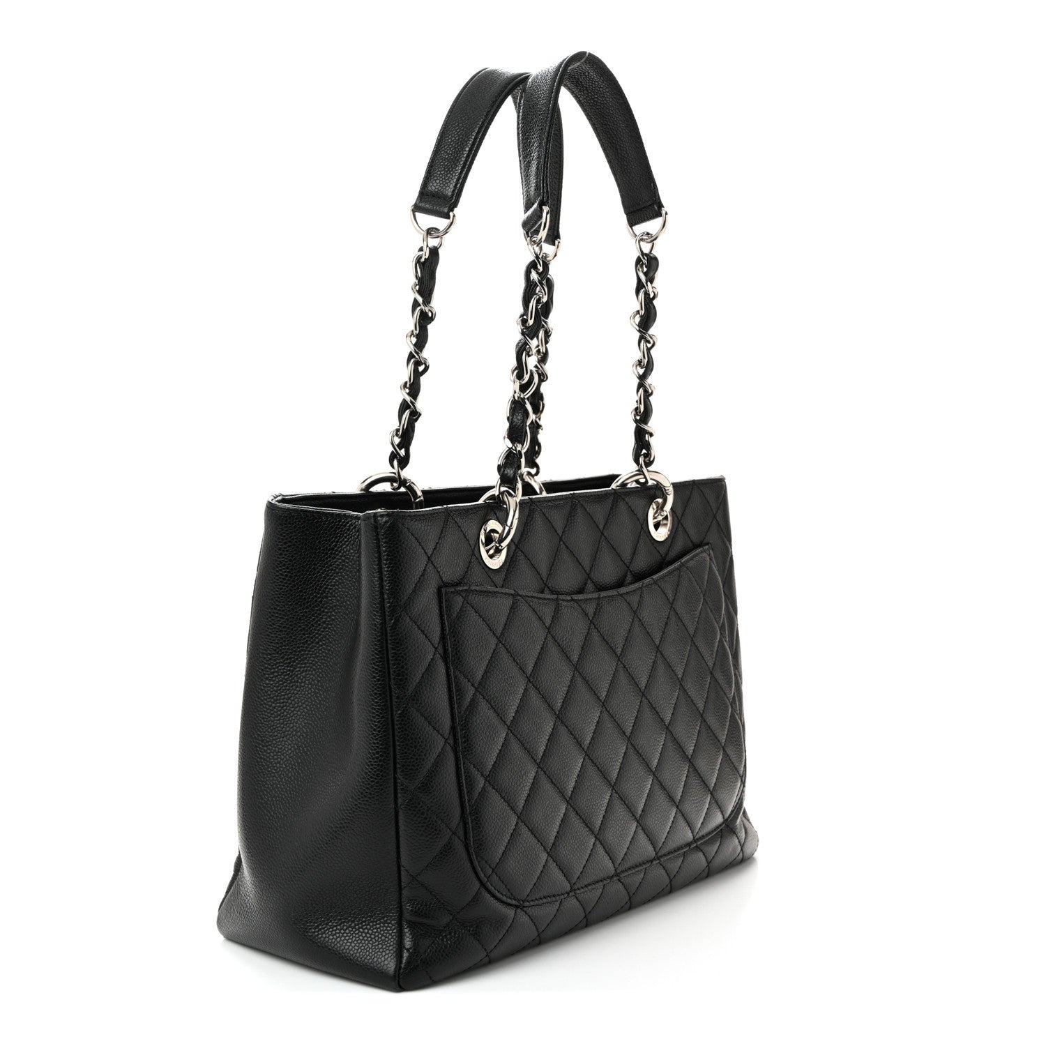 Chanel Caviar Quilted Grand Shopping Tote GST Black 3 of 10