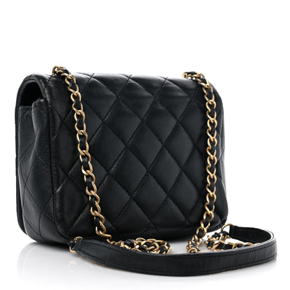 Chanel Lambskin Quilted Crystal CC Mini Flap Black 3 of 13
