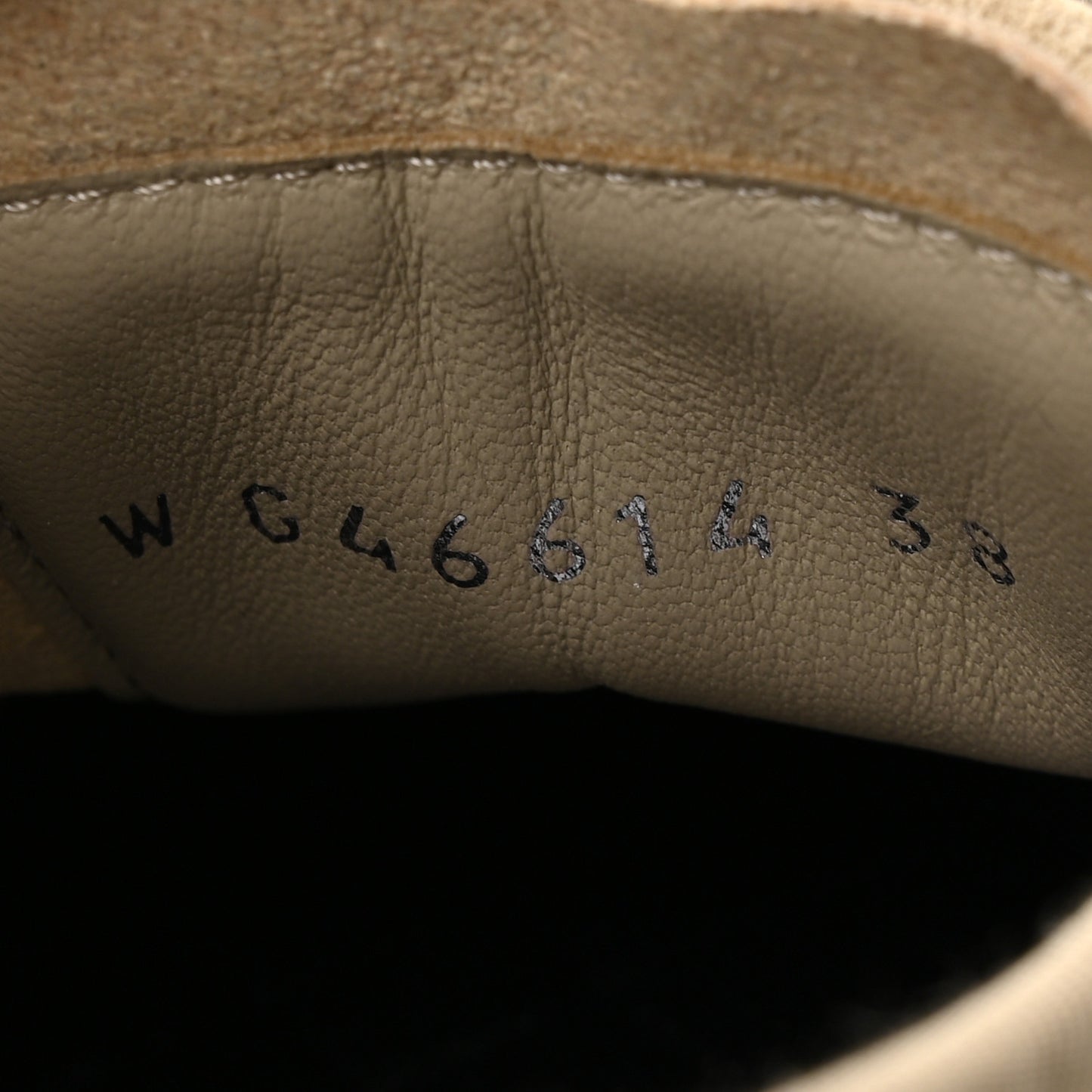 Laminated Calfskin Suede CC Sneakers 38 Gold