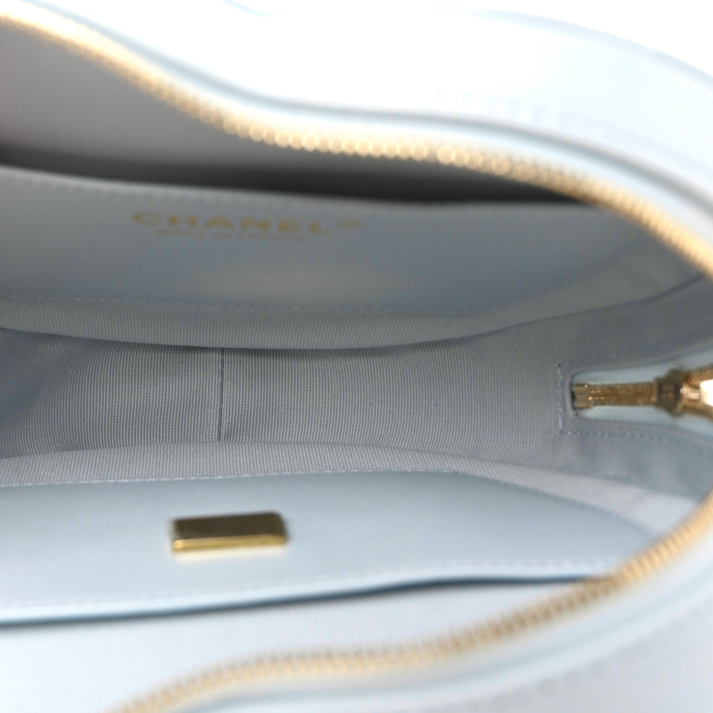 Lambskin Quilted Large CC In Love Heart Bag Light Blue