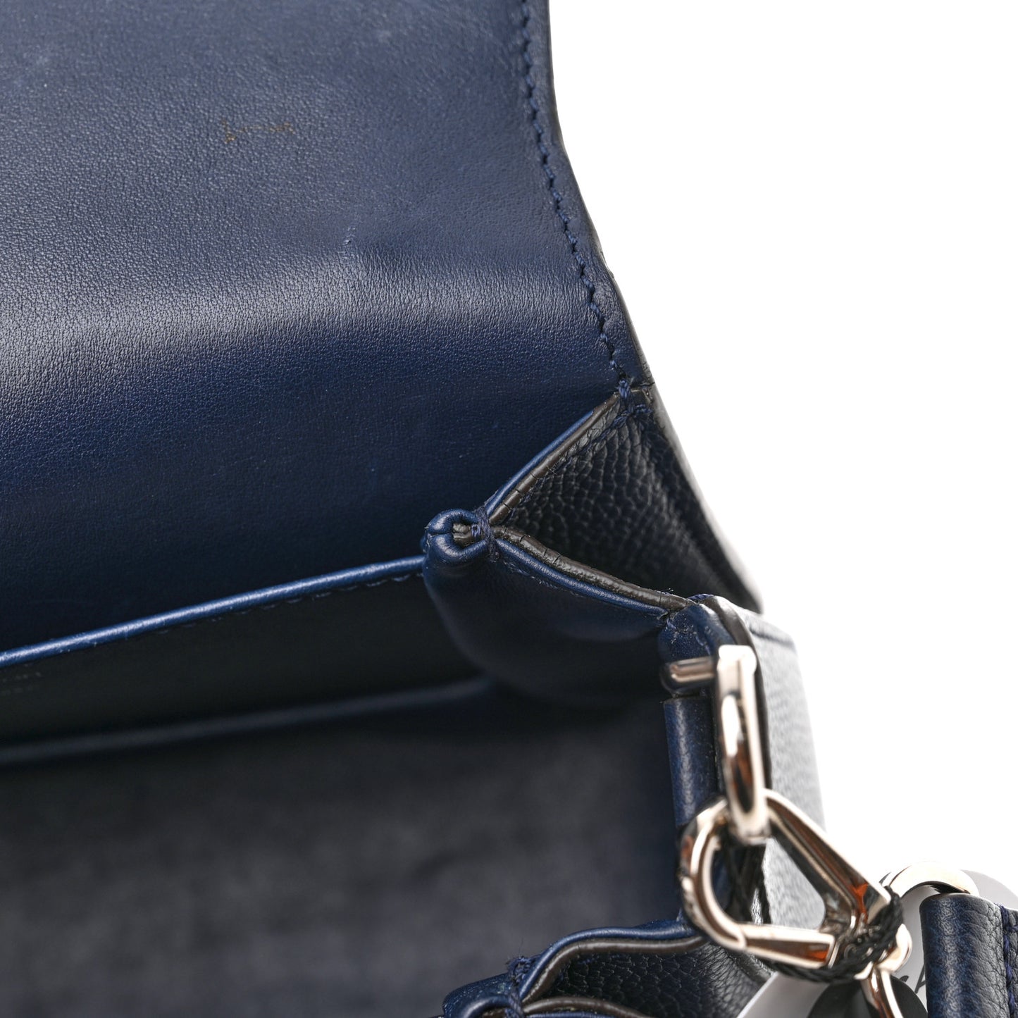 Grained Calfskin Vivienne NM Blue Marine