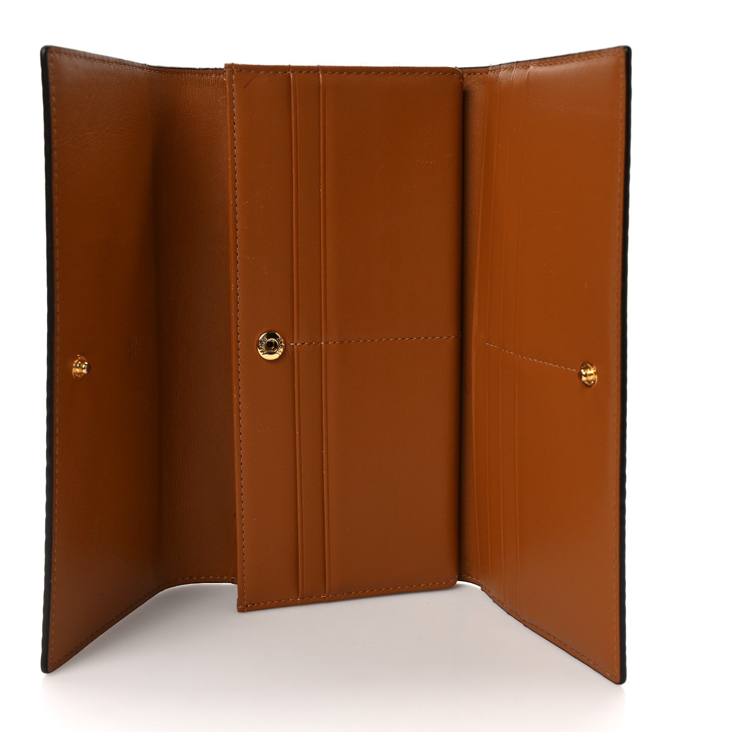 MCM Visetos Large Trifold Flap Wallet Cognac 6 of 7