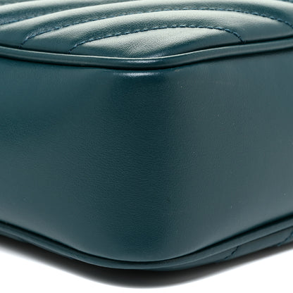 Saint Laurent Calfskin Matelasse Monogram Lou Camera Bag Sea Turquoise 8 of 11