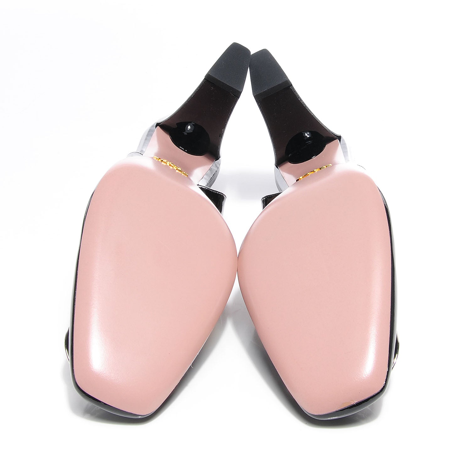 Prada Vernice Slingback Pumps 40 Black 5 of 8