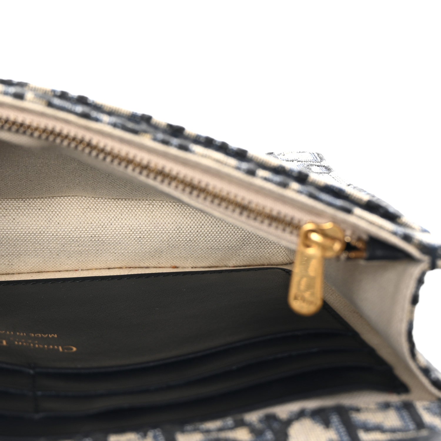 Christian Dior Oblique Saddle Chain Pouch Blue 5 of 9