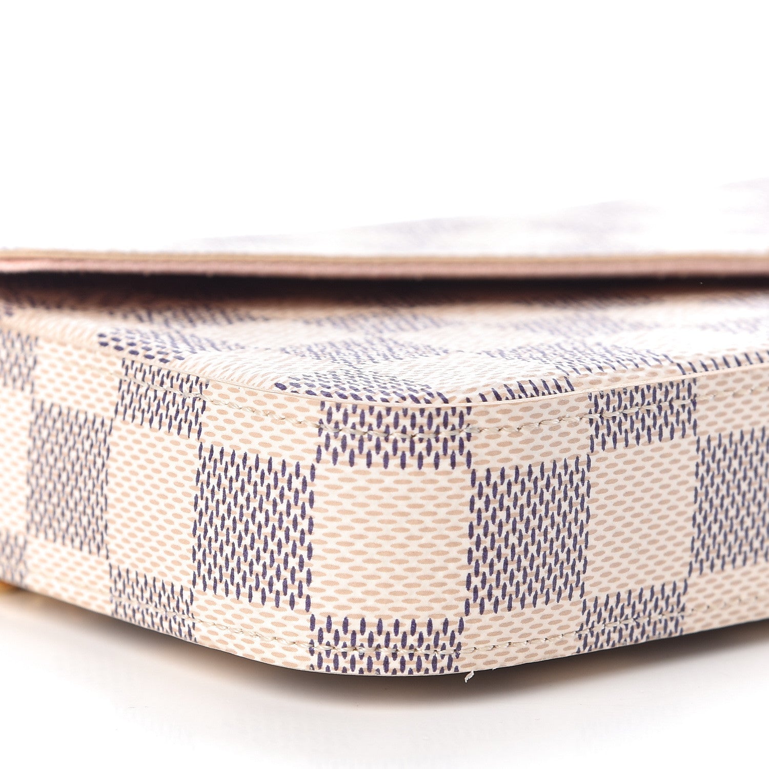 Louis Vuitton Damier Azur Pochette Felicie Chain Wallet Rose Ballerine 10 of 13