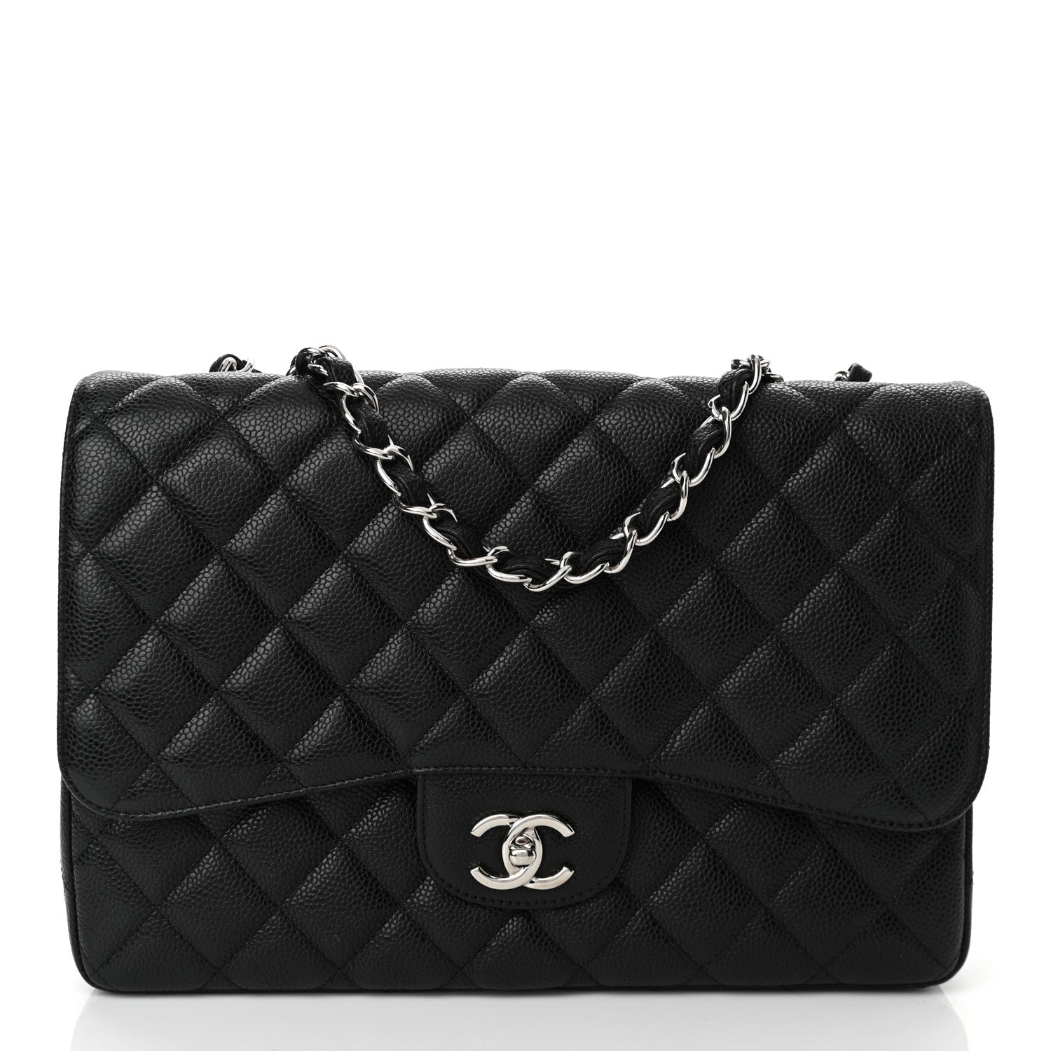 Chanel Caviar Quilted Jumbo Single Flap Black 1 of 11
