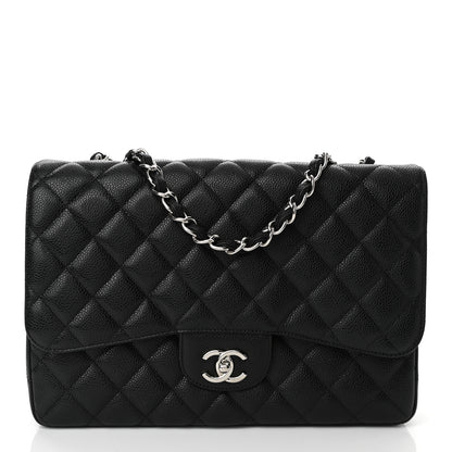 Chanel Caviar Quilted Jumbo Single Flap Black 1 of 11