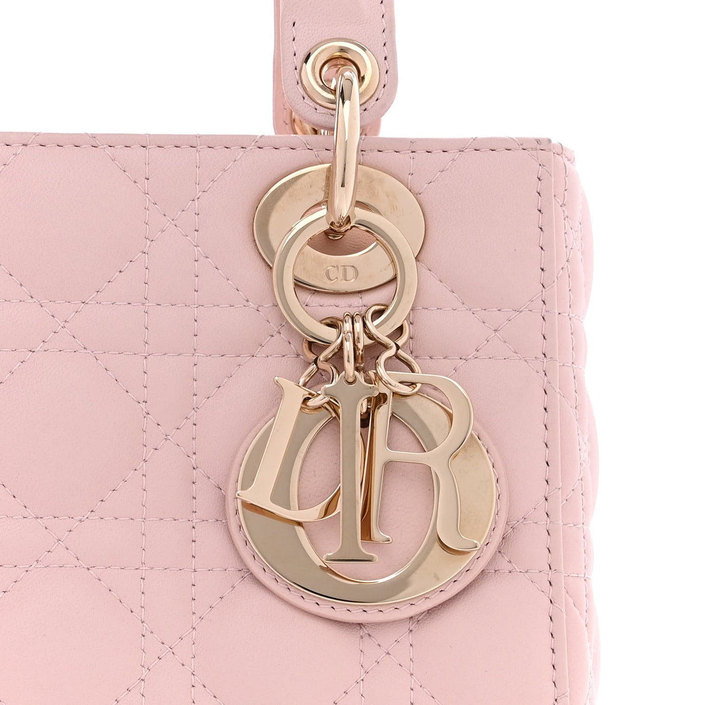 Lambskin Cannage Small My ABCDior Lady Dior Powder Pink