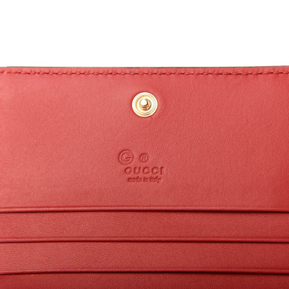 Gucci GG Supreme Monogram Blooms Card Case Wallet Beige Blue Navy Hibiscus Red 6 of 7