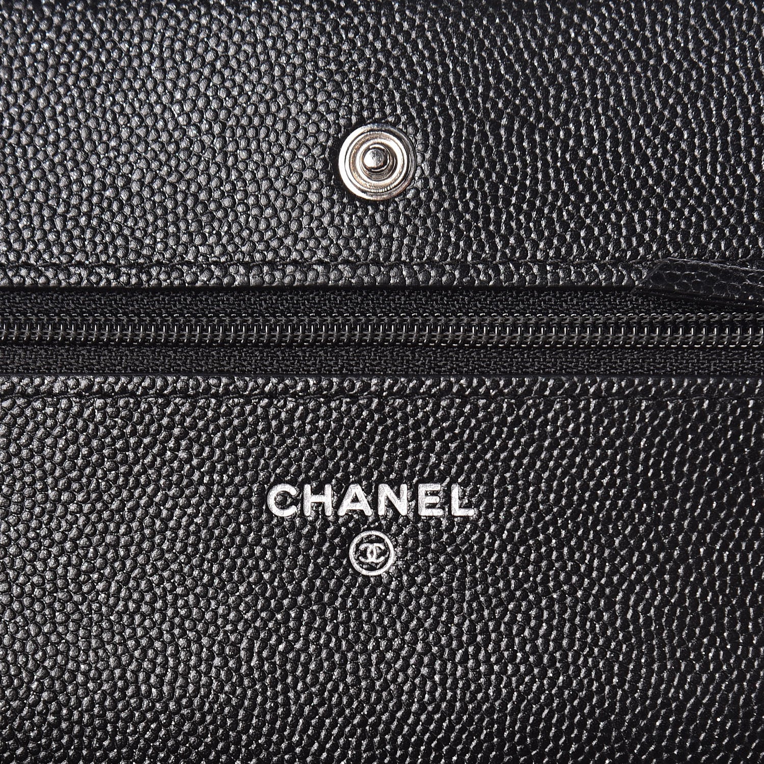 Chanel Iridescent Caviar Quilted Wallet On Chain WOC Black 6 of 12