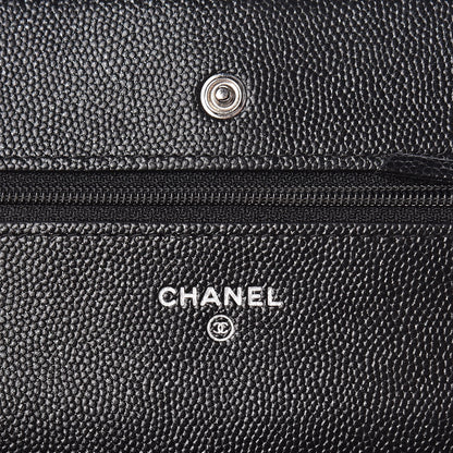 Chanel Iridescent Caviar Quilted Wallet On Chain WOC Black 6 of 12