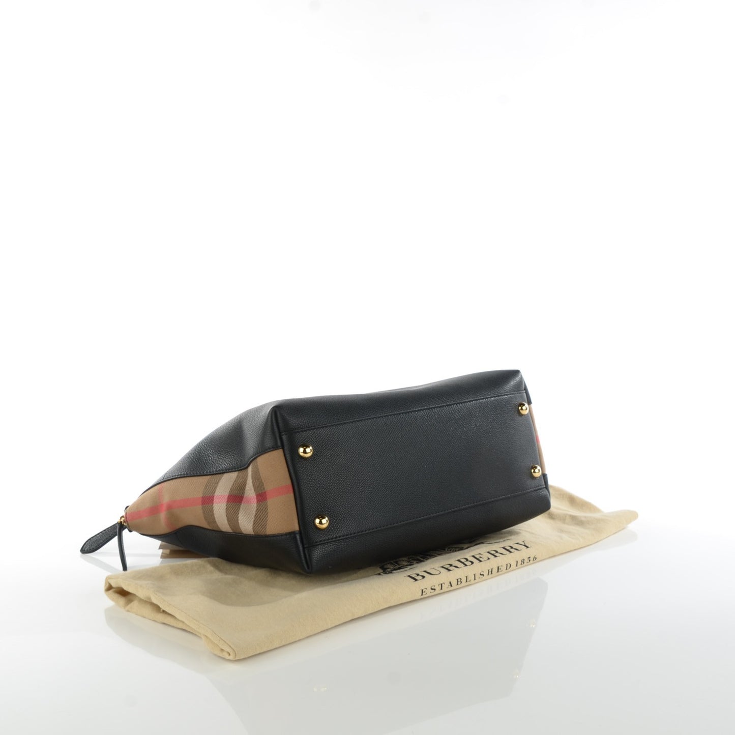 Derby Calfskin House Check Medium Welburn Tote Black