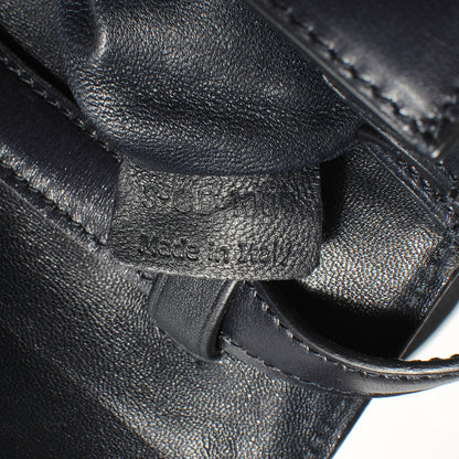 Celine Leather Small Classic Box Flap Bag Navy 6 of 7