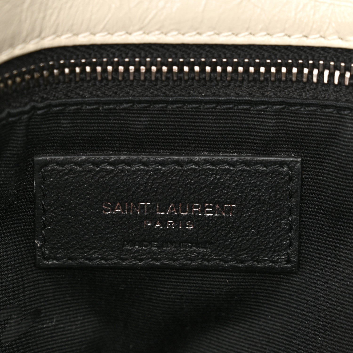 Saint Laurent Crinkled Calfskin Matelasse Monogram Medium Niki Chain Satchel Crema Soft 7 of 15