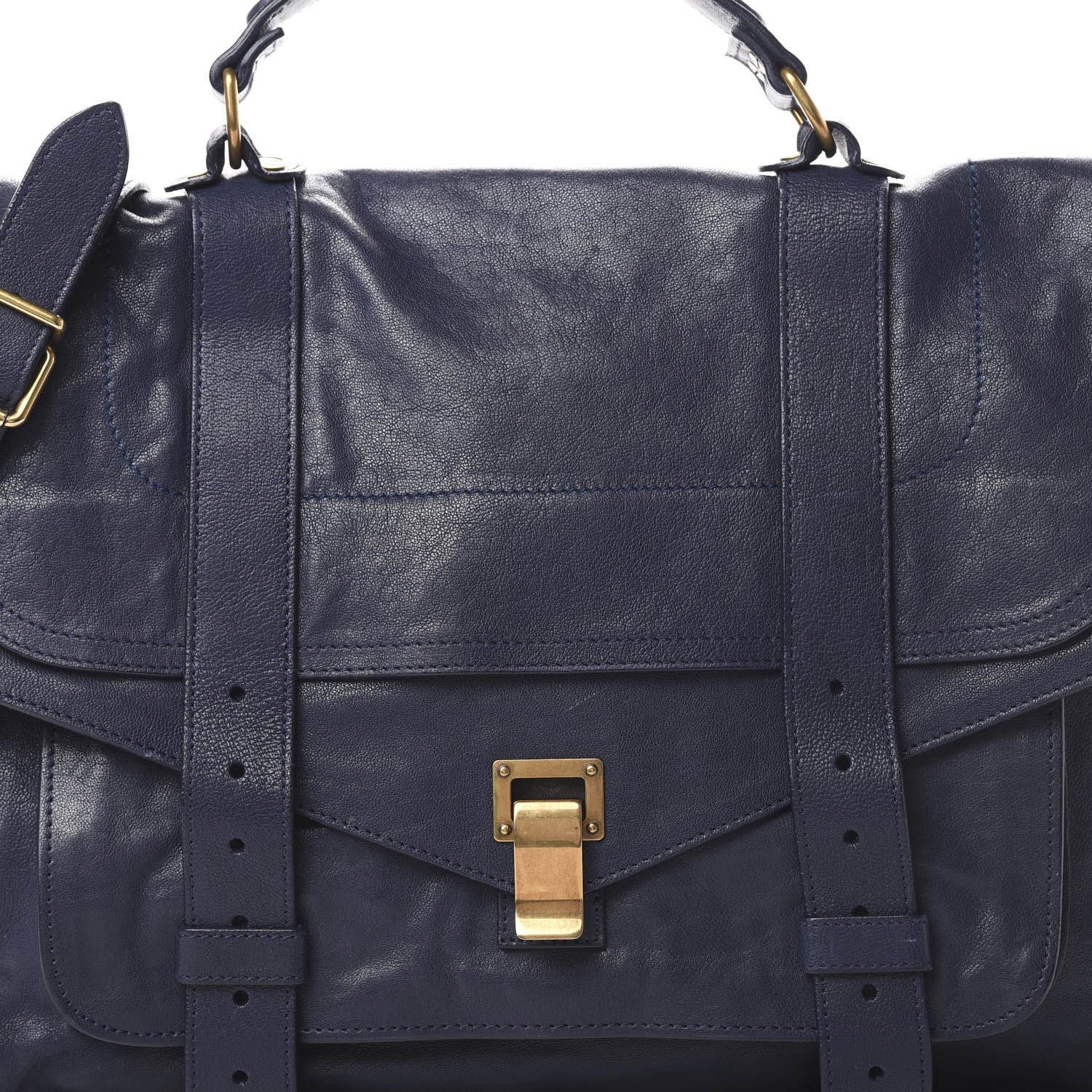 Proenza Schouler Lambskin Large PS1 Satchel Midnight 8 of 10