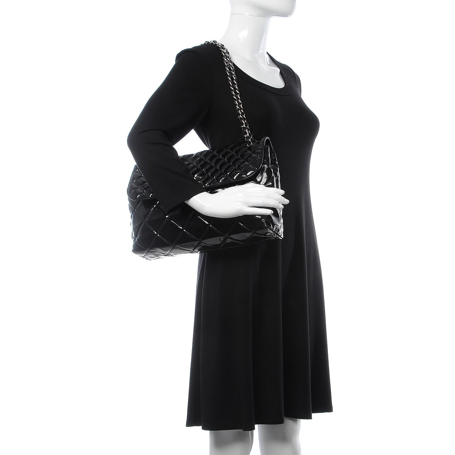 Chanel Vinyl Quilted In the Business Flap Bag Black 3 of 14