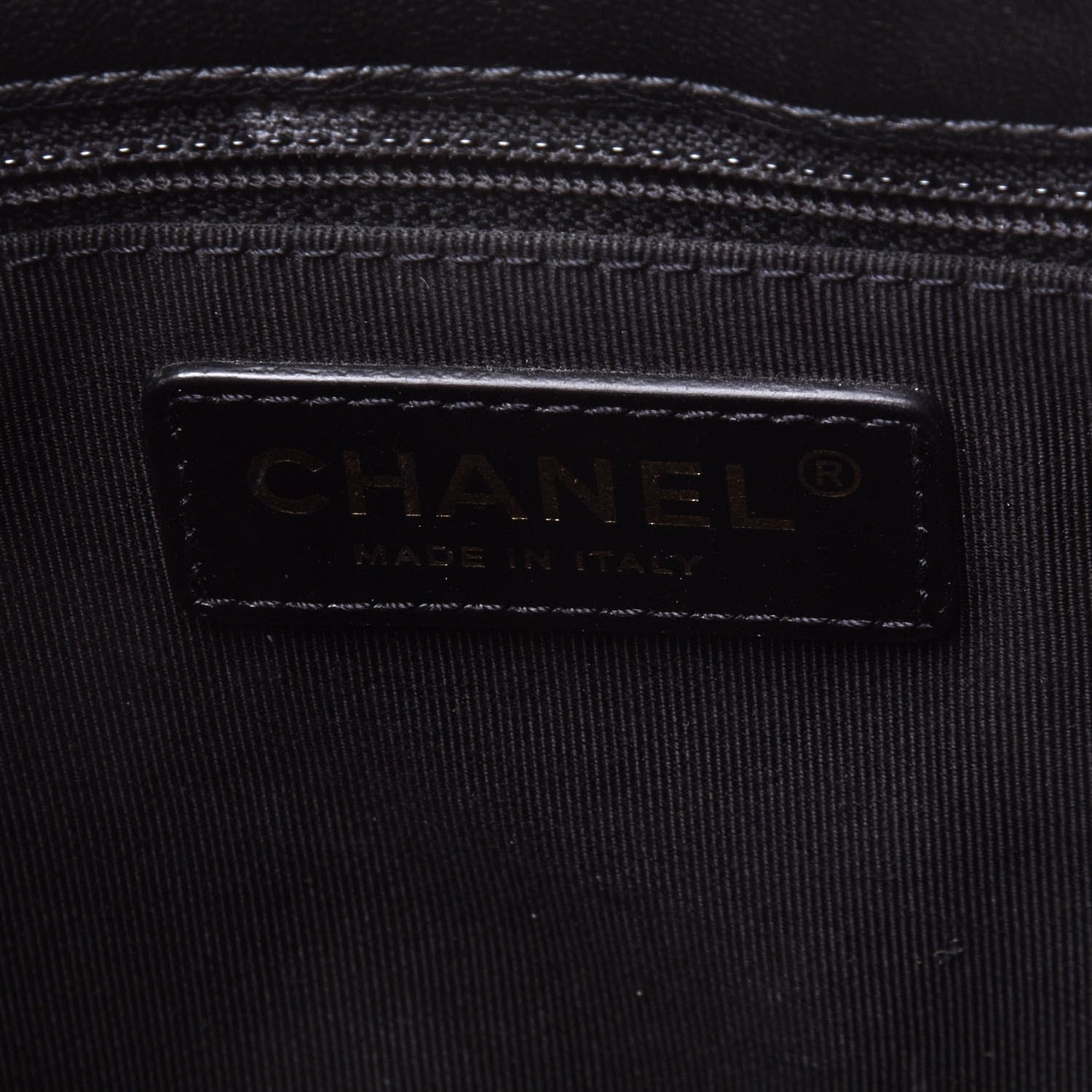 Chanel Calfskin Stitched Egyptian Amulet Drawstring Bag Black 6 of 17