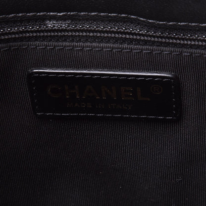 Chanel Calfskin Stitched Egyptian Amulet Drawstring Bag Black 6 of 17