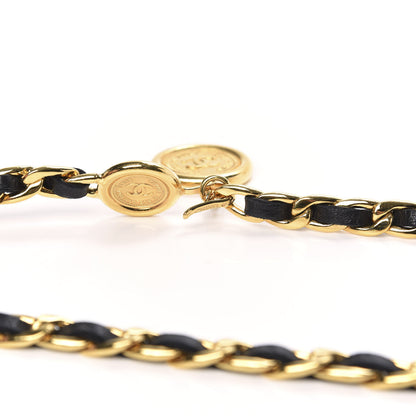 Chanel Lambskin Chain CC Medallion Belt Black Gold 3 of 3