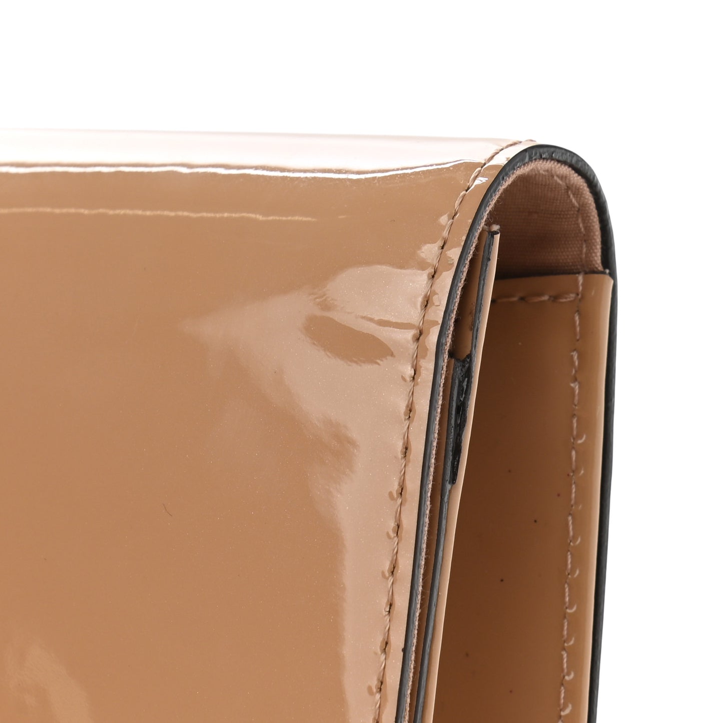 Patent Louise Clutch Nude