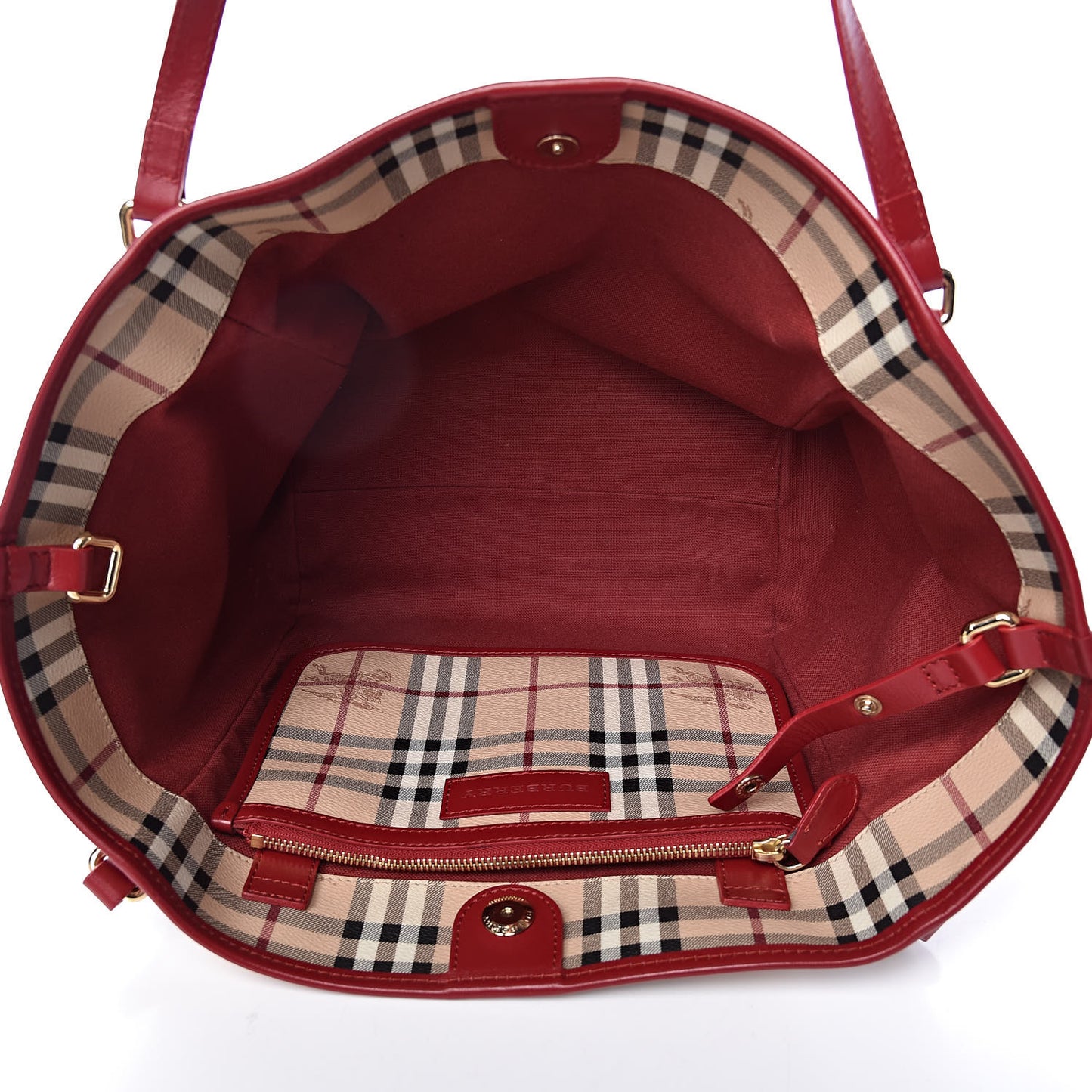 Haymarket Check Small Canterbury Tote Coral Red
