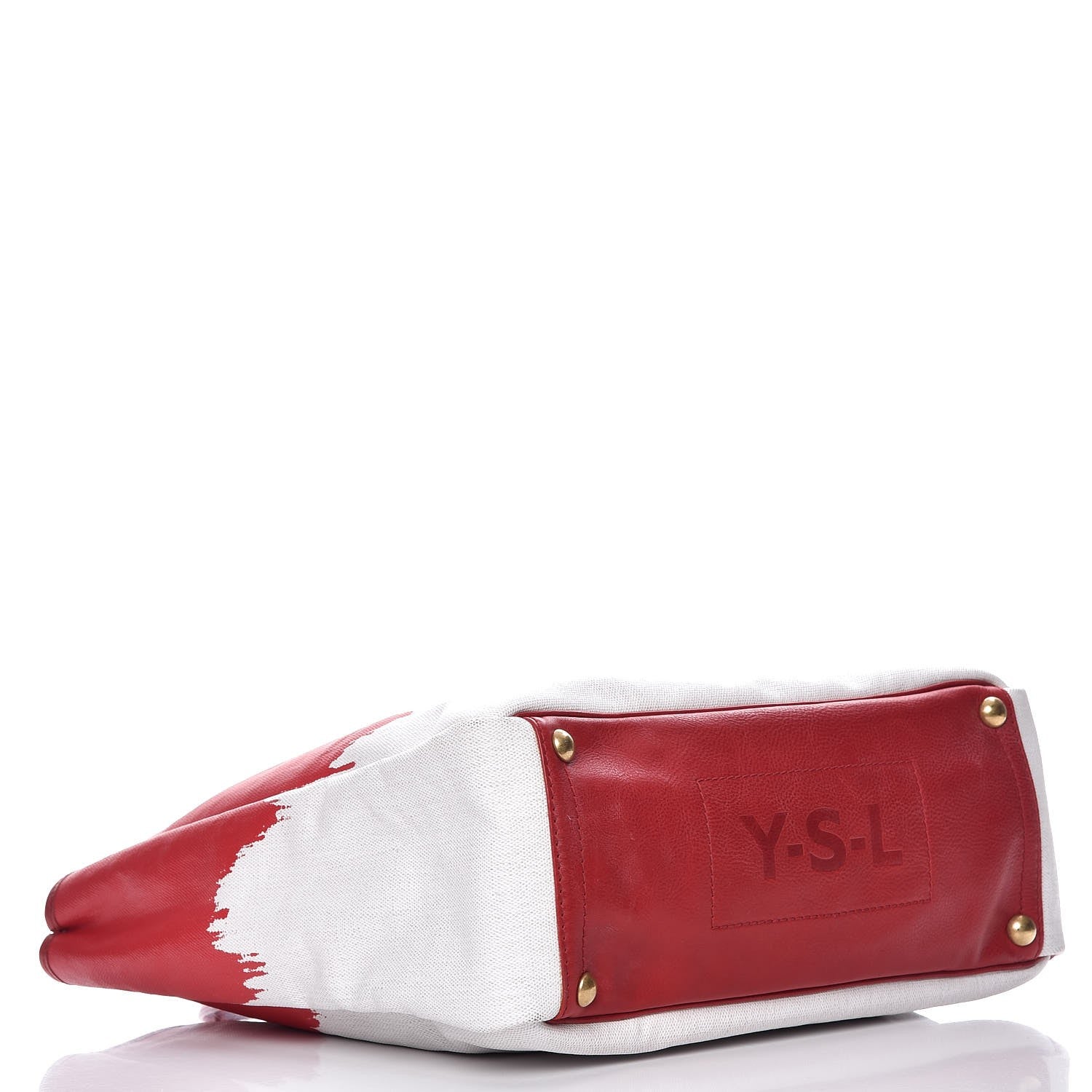 Saint Laurent Canvas Raspail Cascade Print Tote Red 4 of 12