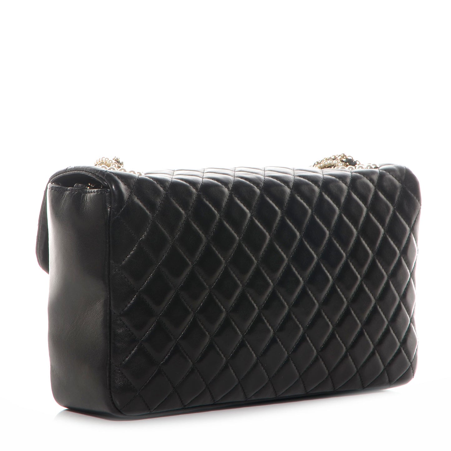 Lambskin Medium Westminster Pearl Flap Black