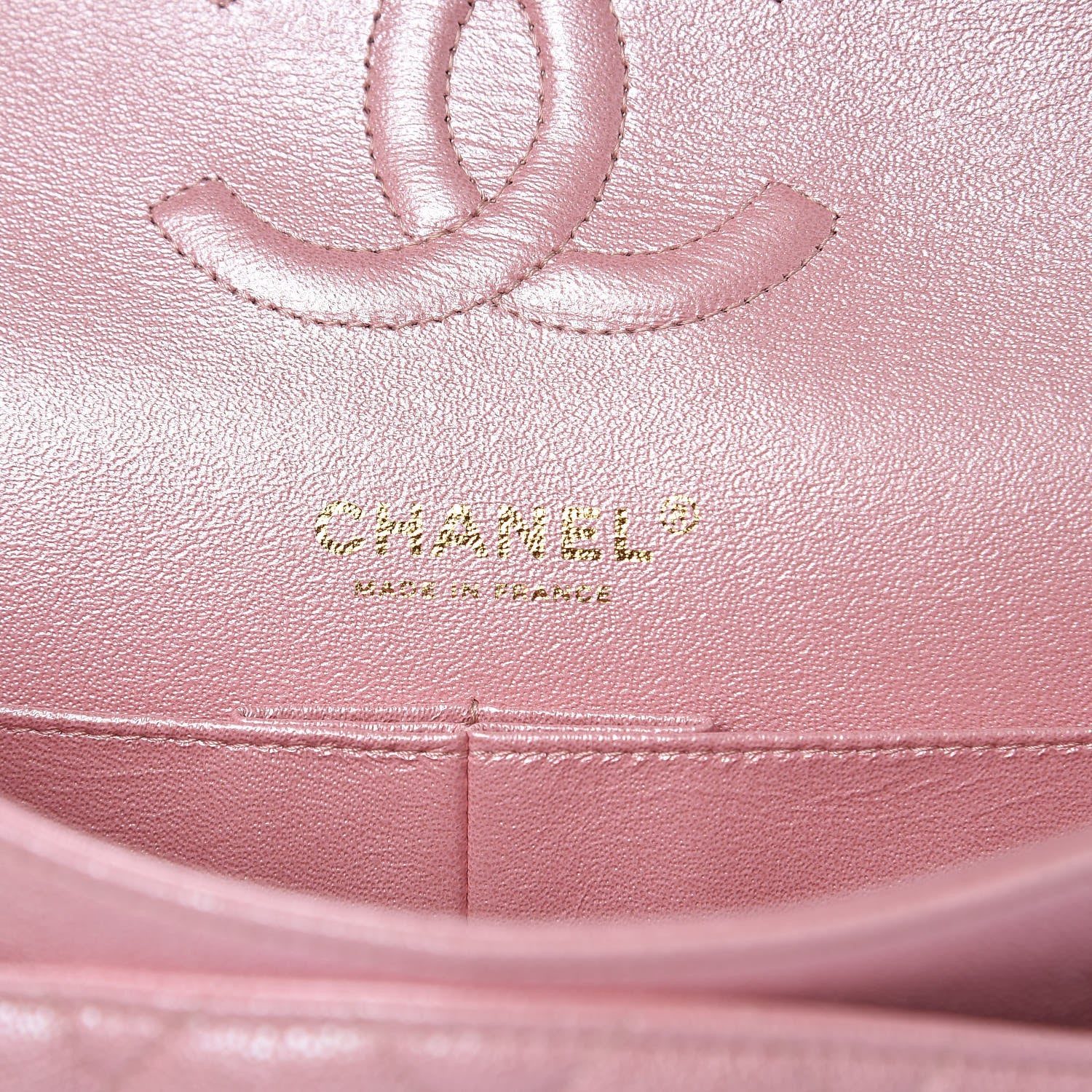 Chanel Iridescent Caviar Quilted Medium Double Flap Rose Pink 7 of 10