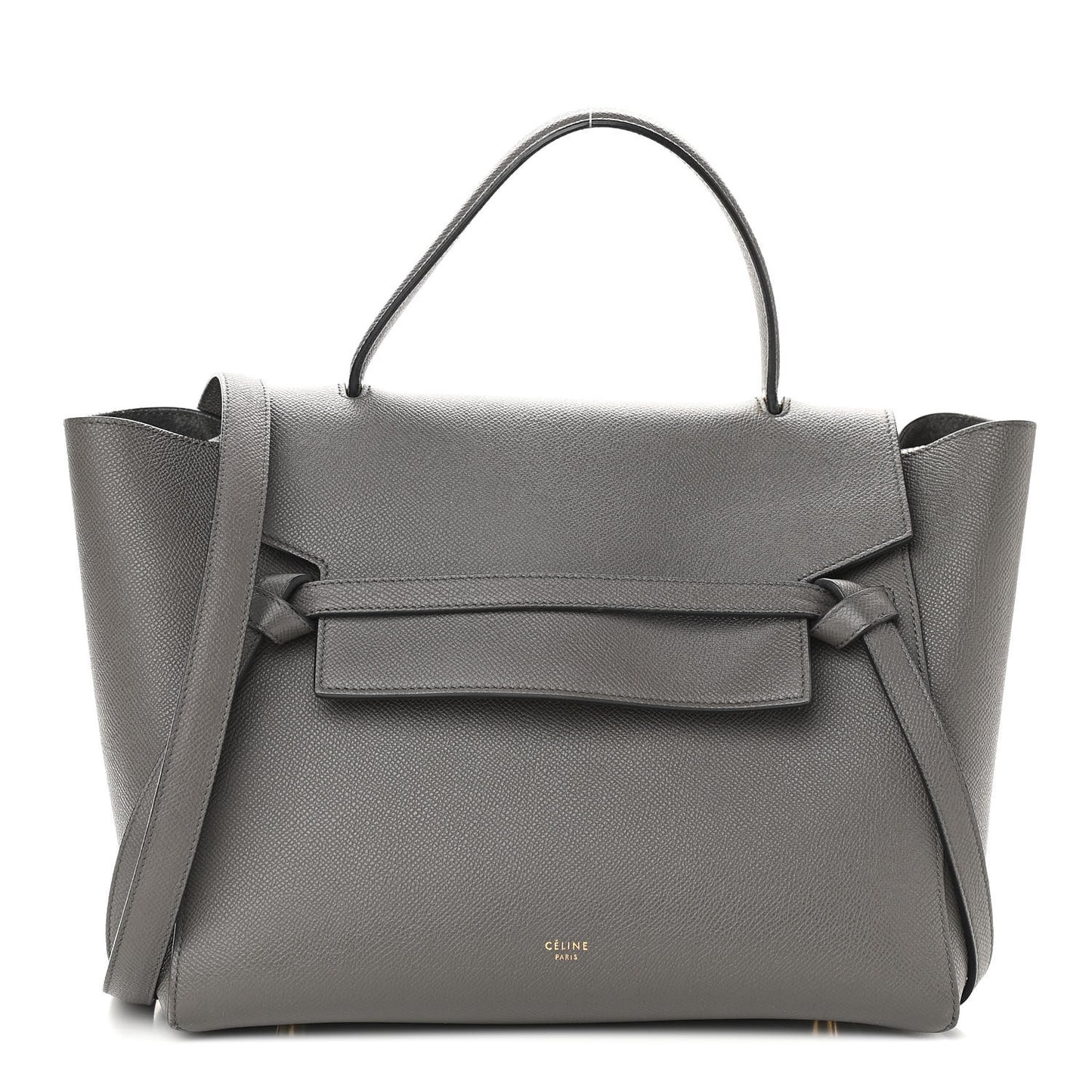Grained Calfskin Mini Belt Bag Grey