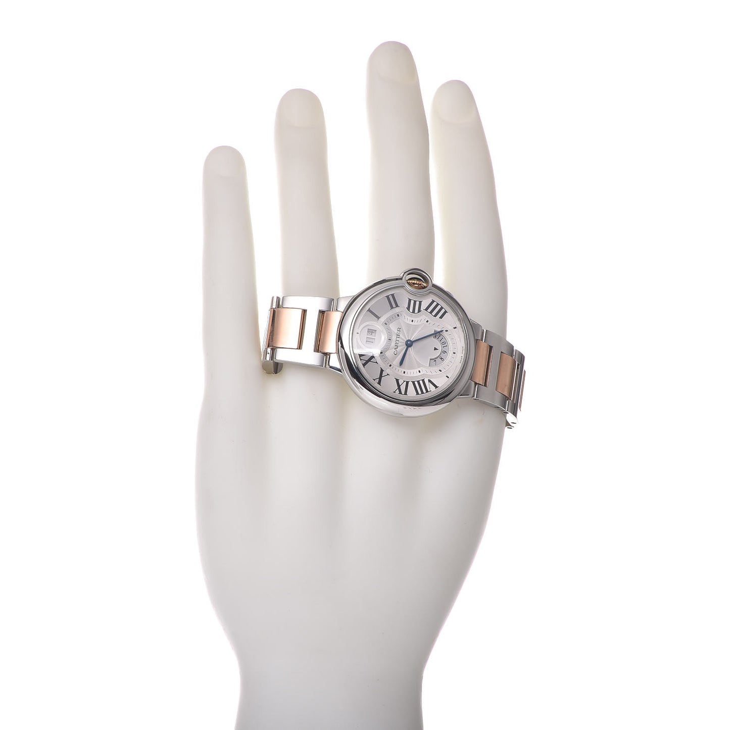 Stainless Steel 18K Pink Gold 38mm Ballon Bleu De Two Timezone Quartz Watch
