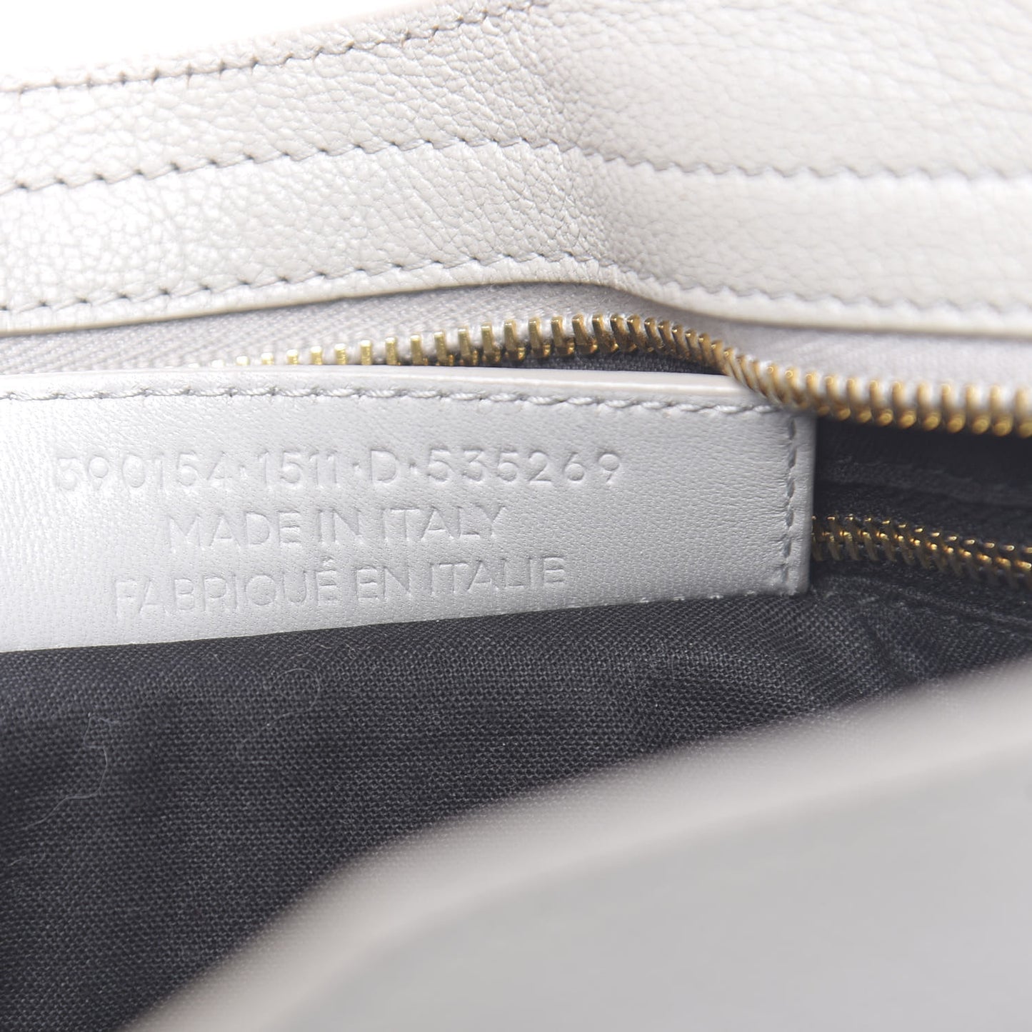 Chevre Gold Metallic Edge Hardware City Gris Glace