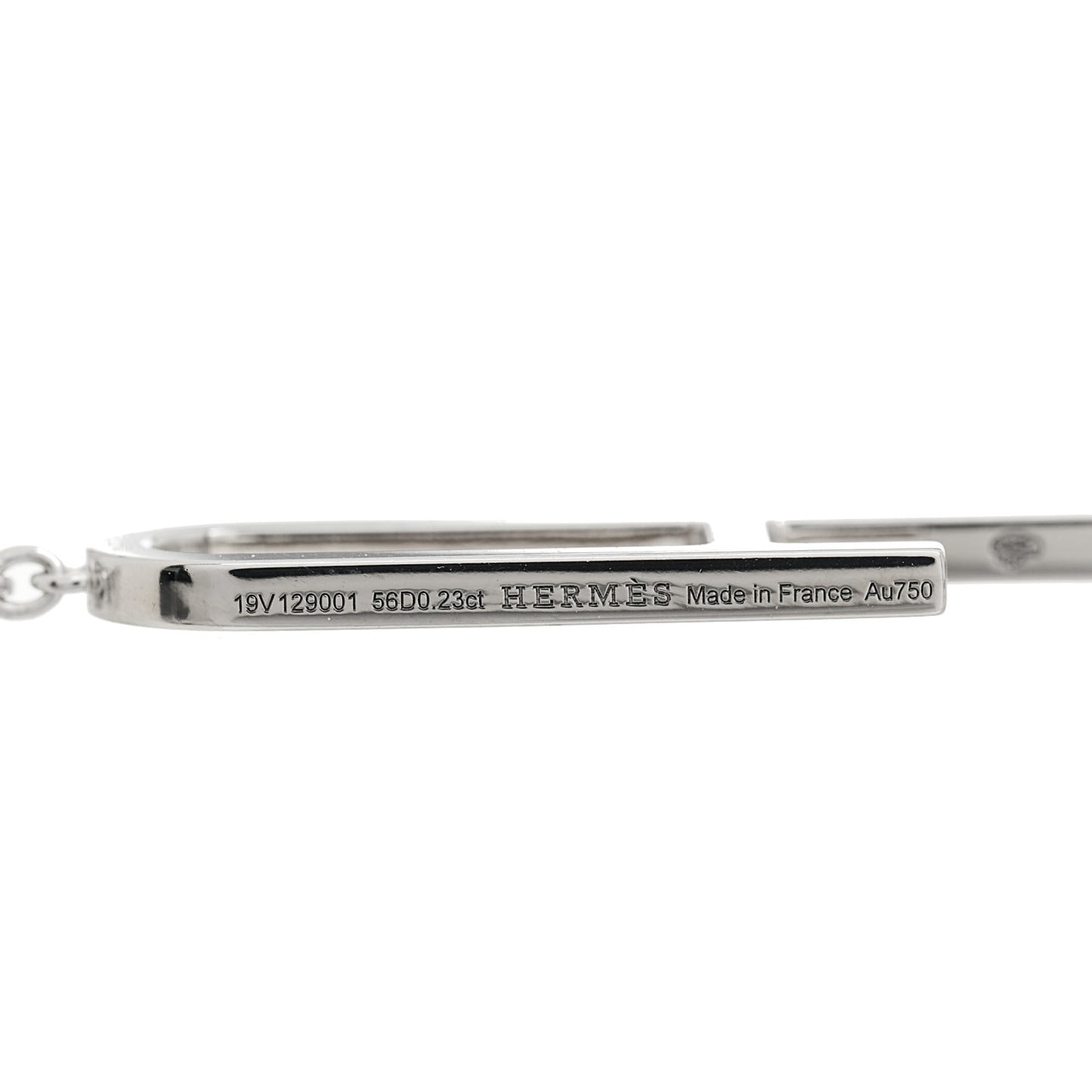 18K White Gold Diamond Ever Chaine D'Ancre Enchainee Earrings