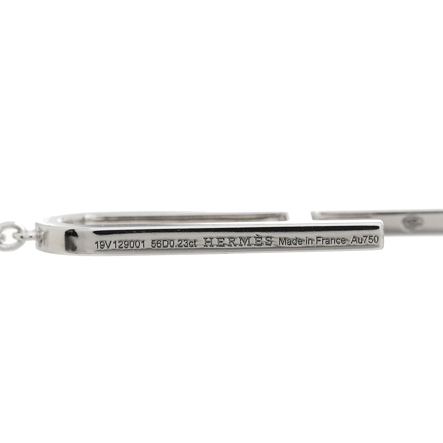 Hermes 18K White Gold Diamond Ever Chaine D'Ancre Enchainee Earrings 6 of 7
