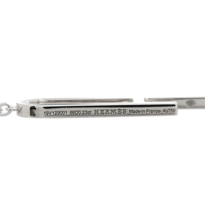 Hermes 18K White Gold Diamond Ever Chaine D'Ancre Enchainee Earrings 6 of 7