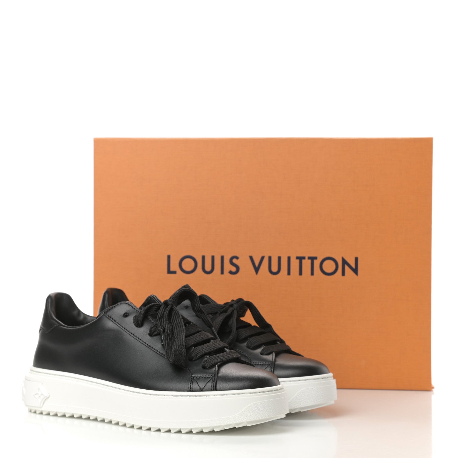 Louis Vuitton Calfskin Time Out Sneakers 37.5 Black 12 of 12