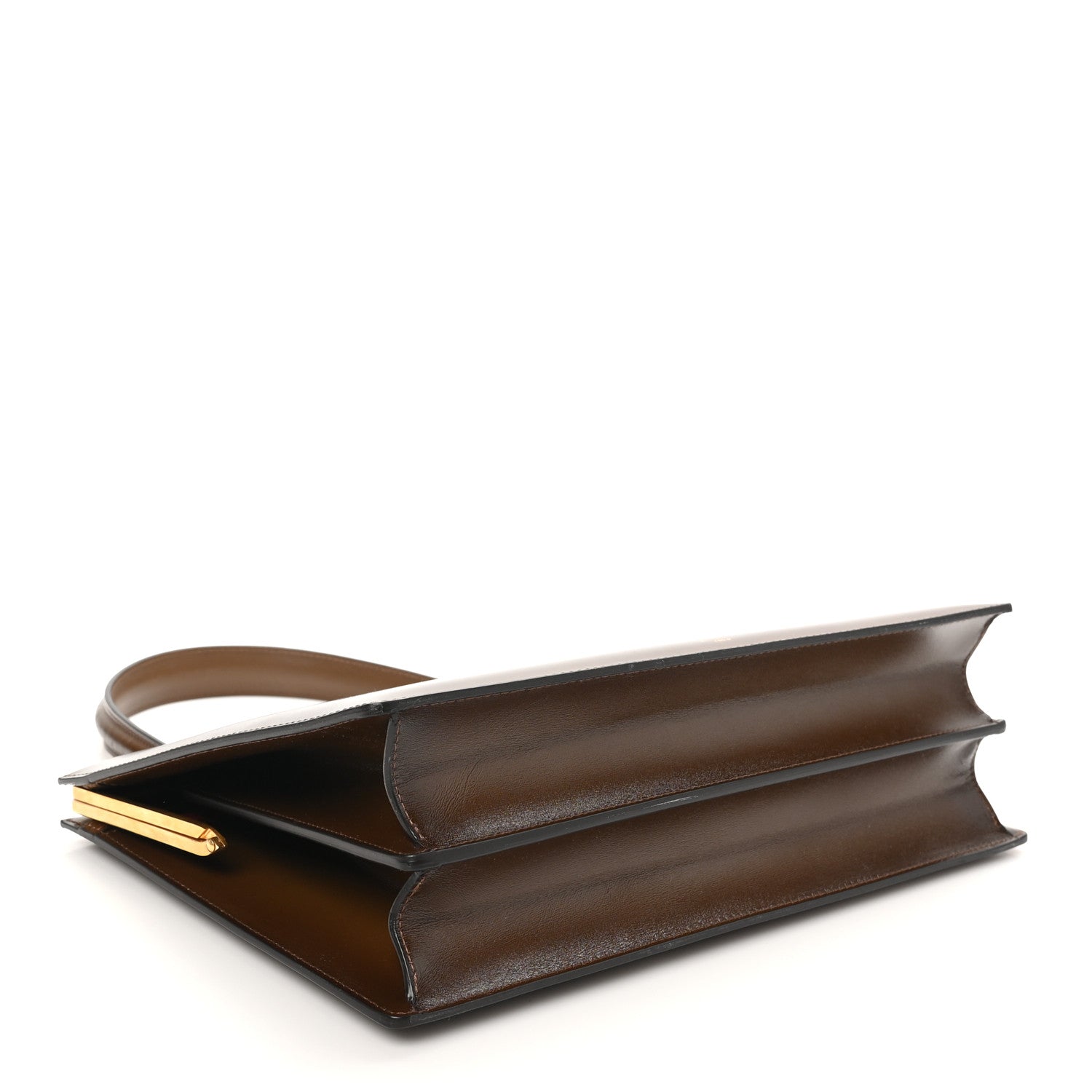 Celine Patina Box Calfskin Medium Clasp Bag Camel 3 of 9