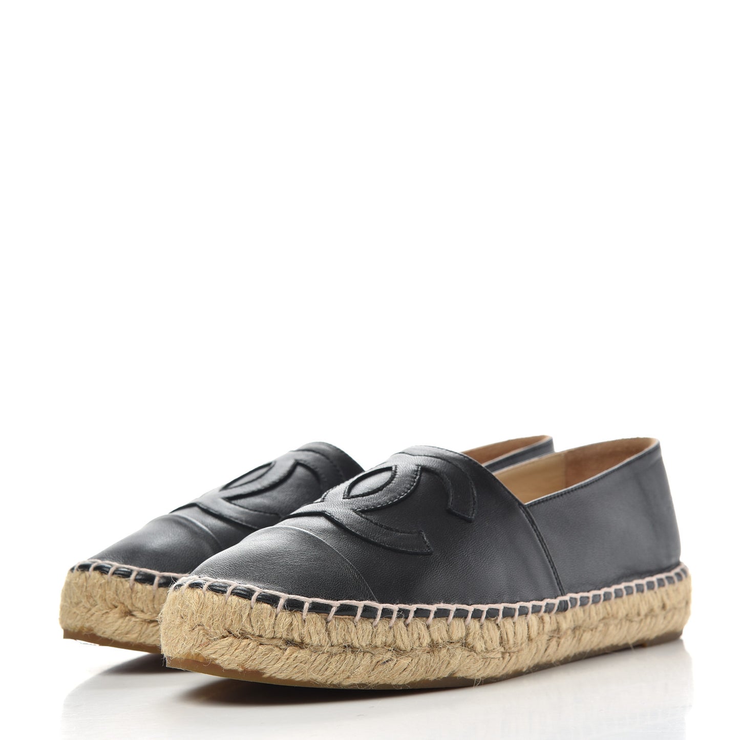 Lambskin CC Espadrilles 36 Black