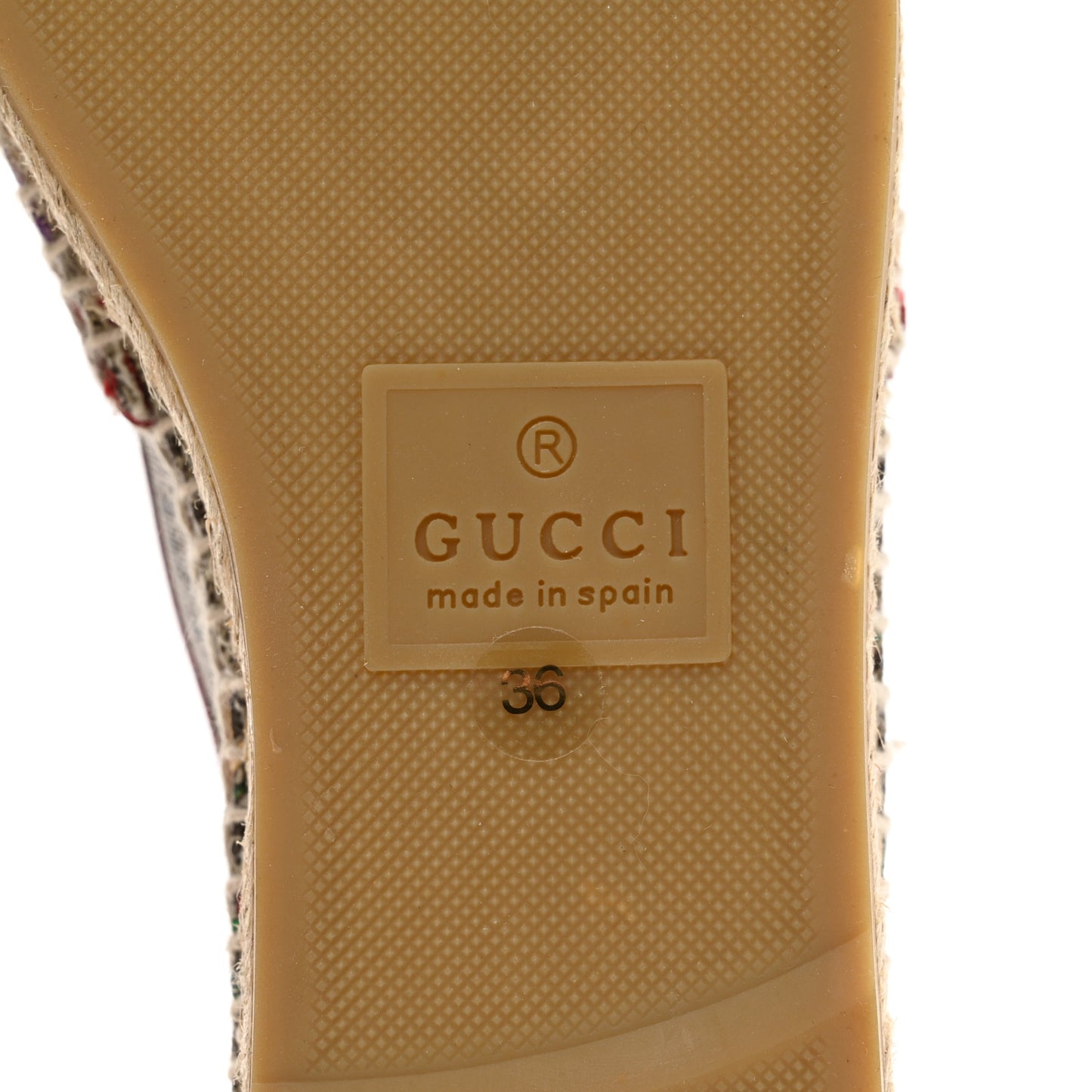 GG Supreme Monogram Blooms Espadrilles 36 Beige Multicolor Dry Rose