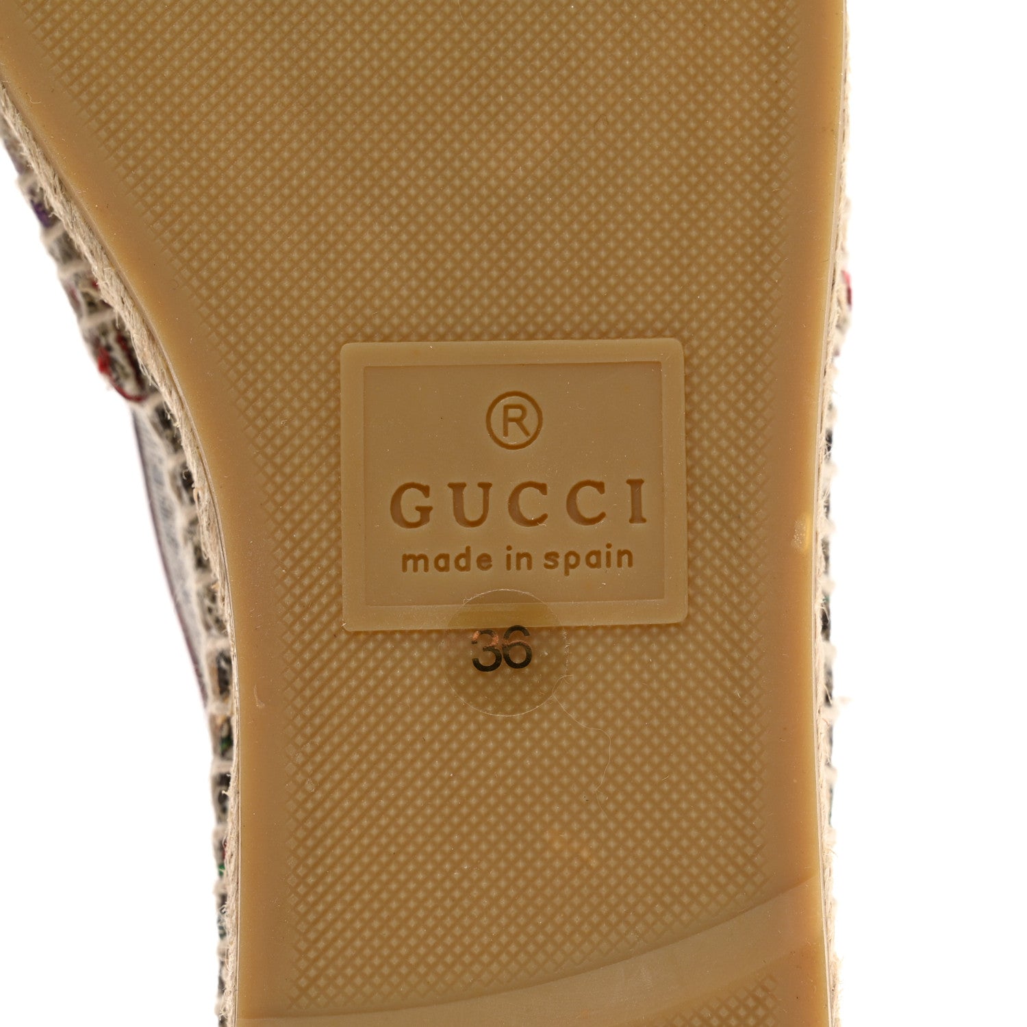 Gucci GG Supreme Monogram Blooms Espadrilles 36 Beige Multicolor Dry Rose 8 of 9