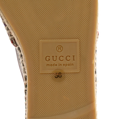 Gucci GG Supreme Monogram Blooms Espadrilles 36 Beige Multicolor Dry Rose 8 of 9