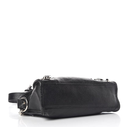 Balenciaga Chevre Silver Metallic Edge Hardware Mini City Black 4 of 18