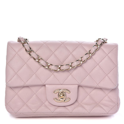 Chanel Lambskin Quilted Mini Rectangular Flap Light Pink 1 of 10