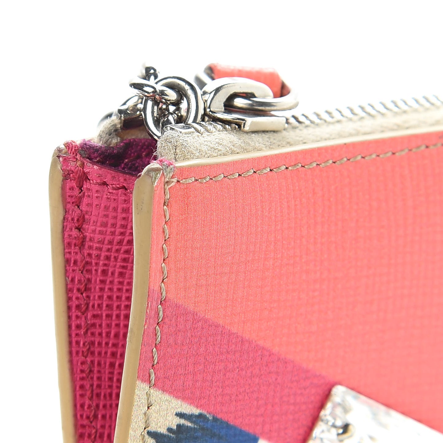 Saffiano Crystal Eye Monster Coin Pouch Key Case Bellini Multicolor