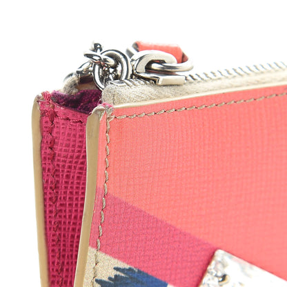Fendi Saffiano Crystal Eye Monster Coin Pouch Key Case Bellini Multicolor 9 of 10