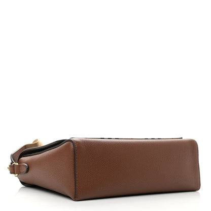 Burberry Calfskin Vintage Check Note Crossbody Bag Tan 4 of 10